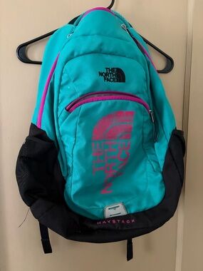 The North Face Teal & Pink Haystack Backpack